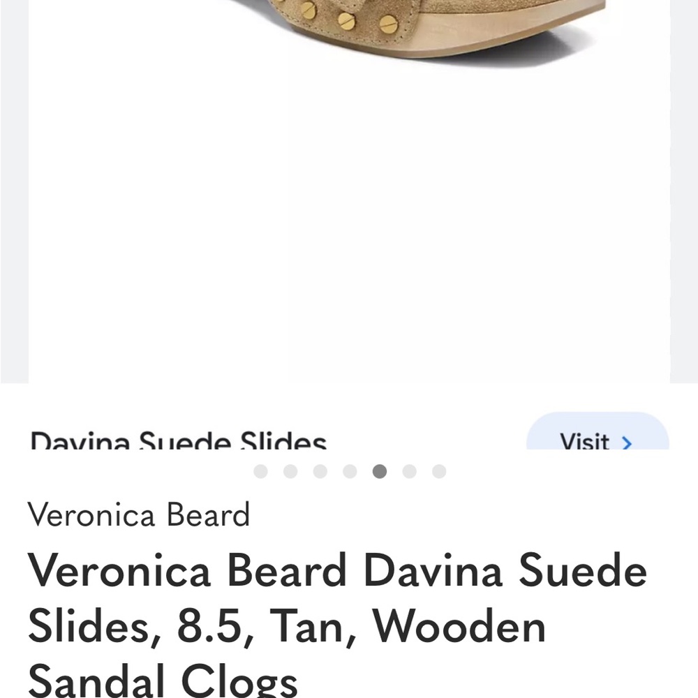 Veronica Beard Women's Davina Suede Slides Sandals Size 7 - Picture 11 of 11